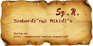 Szeberényi Miklós névjegykártya