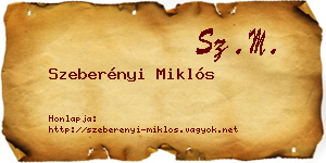 Szeberényi Miklós névjegykártya